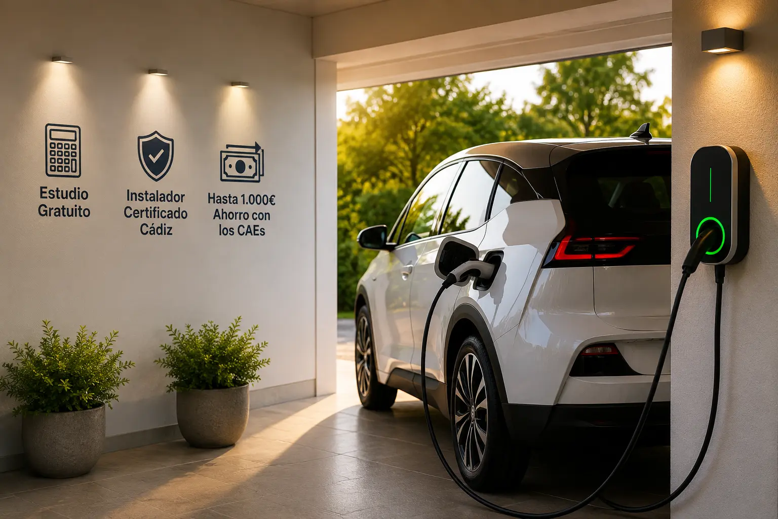 Ahorro con CAEs y Plan MOVES para cargador eléctrico en Chiclana de la Frontera